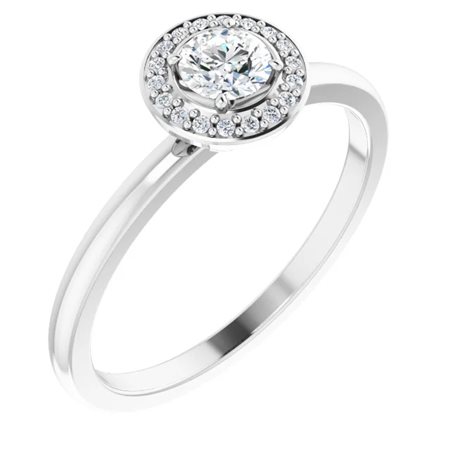 ANELLO HALO CON DIAMANTE NATURALE IN ORO BIANCO 14K (1.54 CTW) - VDB-60000122743P