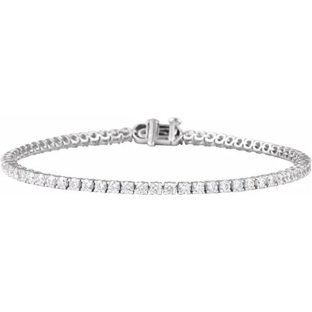 BRACCIALE TENNIS LEGGERO IN ORO BIANCO 14 CON DIAMANTI LAB GROWN DA 3 CT - BRC1032_3_LG