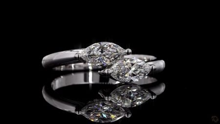 ANELLO CON DIAMANTE PER 0,7 CT, TAGLIO MARQUISE, IN ORO BIANCO 14K - VDB-GD-LGJ-CD9DC716F2
