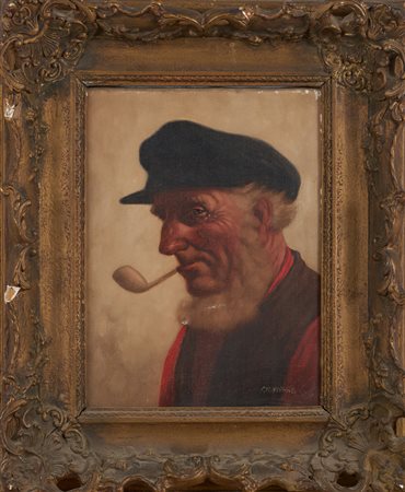FRIEDRICH HEINRICH BRÜHNE, Uomo che fuma la pipa