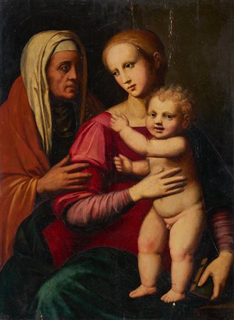 ANDREA PICCINELLI IL BRESCIANINO, Madonna con il Bambino e Sant’Anna