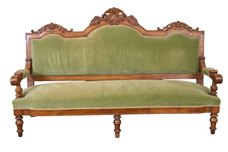 DIVANO IN VELLUTO VERDE