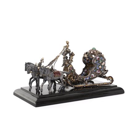 Scultura in argento e argento dorato, probabilmente Austria/Ungheria, fine XIX secolo