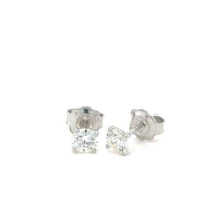 ORECCHINI IN ORO BIANCO 14K CON DIAMANTI NATURALI 1.00 CT G-H / VS-SI - ER50402- MAR