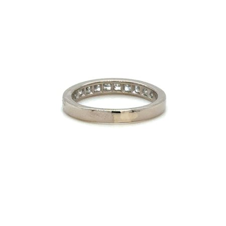 ANELLO IN ORO BIANCO 18K CON DIAMANTI 1.00 CT D-E / VS – MISURA 56 - H60101- MAR