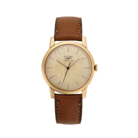 LONGINES Orologio da polso da uomo in oro 18 K Epoca anni '50 Quadrante...