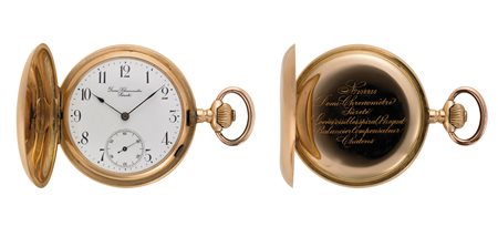 SURETE Orologio da tasca da uomo "savonnette" in oro 18K Primi anni 1900....