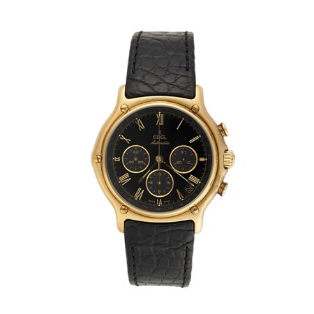 EBEL Cronografo Orologio da polso da uomo in oro 18K Fine anni 1980 ca....
