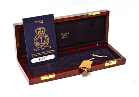 GRAHAM Custodia portaorologio in legno laccato e pelle. Con garanzia...