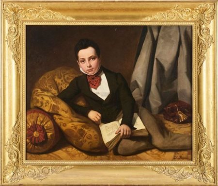 Adolphe Brune * "Il giorno del Bar Mitzvah"
olio su tela (cm 80x100)
firmato in