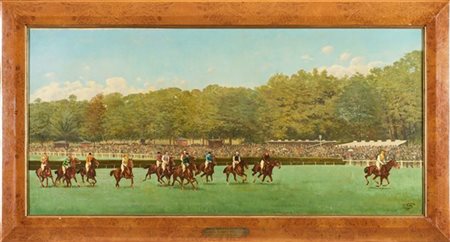 Jules Louis Vittaly * "Grande corsa ad ostacoli ad Auteuil" 1897
olio su tela (c