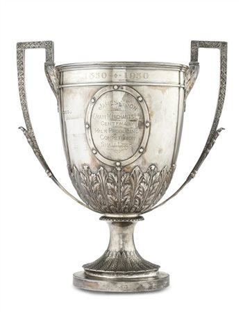 Grande trofeo in argento biansato "1850-1950 James & Son Grain Merchants Ltd Ce