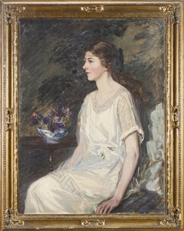James Jebusa Shannon (Attribuito)

* "Ritratto di Signora in abito bianco con va