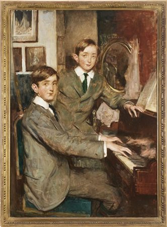 Jean Laudy * "I fratelli" 1916
olio su tela (cm 140x102)
firmato e datato al cen