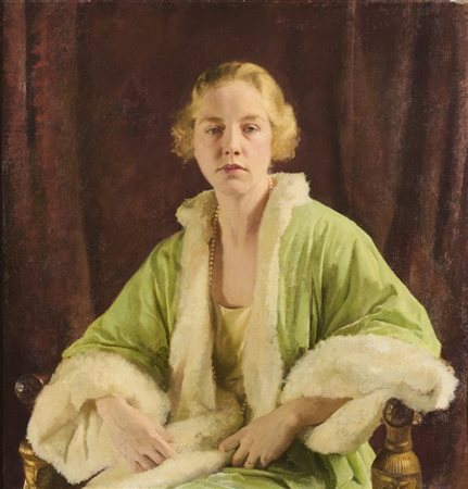Gerald Festus Kelly * "Jane XXXII" 
olio su tela (cm 80x70)
firmato in basso a d