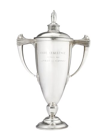 Trofeo in argento "Coupe Challenge offerte par la Ville de Cannes", corpo lisci
