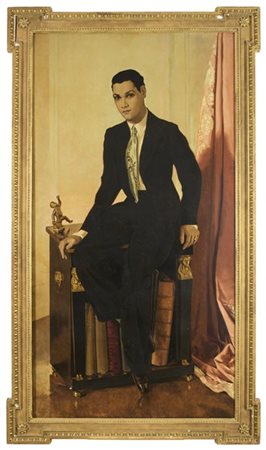 John Wells "Ritratto di Edulji Dinshaw" 1938
olio su tela (cm 190x100)
firmato e