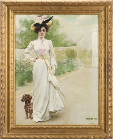 Vittorio Matteo Corcos "La Casta Diva" 1903
olio su tela (cm 75x60)
firmato e da