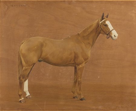 Frances Mabel Hollams * "Rhythm" 1953
olio su compensato (cm 45x50)
firmato e da