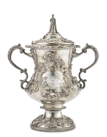 * Trofeo in argento "Farmers Steeplechase Aldershot April 13th 1883", anse a vo