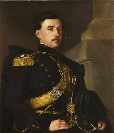 L. Grates * "Ritratto virile in uniforme" 1852
olio su tela (cm 80x75)
firmato e