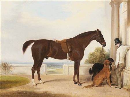 Louis Léopold Robert (Attribuito)

* "Gentiluomo con cavallo e cani" 
olio su ca