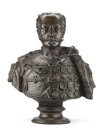 Gaetano Trentanove "Ritratto di Amedeo di Savoia Duca d'Aosta" 
scultura in bron