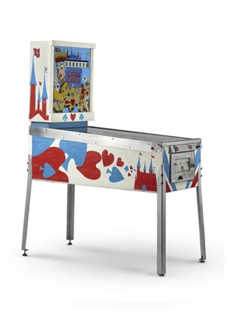 Flipper Nordamatic "Card Castle", 1977
Mobile in legno serigrafato con decorazi