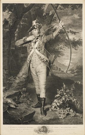 Incisione di John Beugo da un disegno di H. Raeburn "Nathaniel Spens nelle vest