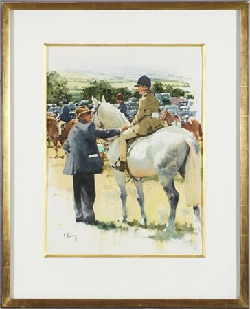 Peter Curling * "Il consiglio dell'esperto" 
tecnica mista su carta (cm 53,5x39)