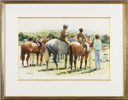Peter Curling * "Gincana" 
tecnica mista su carta (cm 40x60)
firmato in basso a