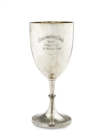 Trofeo in argento "Camelford Horse Show 1912, Presented by D. Banker Esq", corp