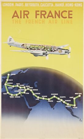 Da N. Gerale, "Air France - The French Air Line", ristampa di un poster degli a