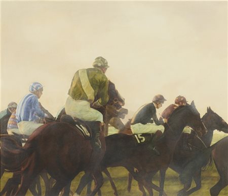 Alan Brassington "At the start" 
penna e acquerello su carta (cm 40x46)
firmato