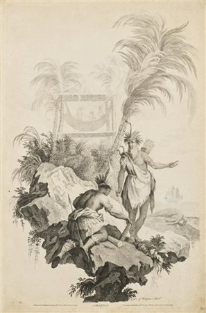 Joseph Wagner da Jacopo Amigoni, "I quattro continenti", acqueforti su carta (cm