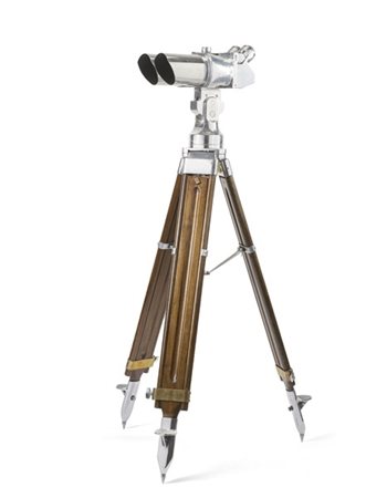 Cannocchiale binoculare modello D.E. 10×80 CXN, numerato 5353 e 24164, in metal