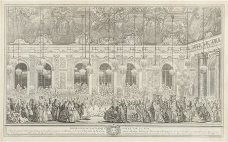Charles-Nicolas II Cochin "Ballo in maschera per il matrimonio di Luigi Delfino