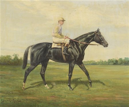 Fremoll Rivet "Fantino a cavallo" 
olio su tela (cm 50x60)
firmato in basso a si