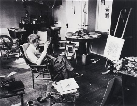 Arthur Rothstein "John Marin nel suo studio", stampa ai sali d'argento (cm 30,5x