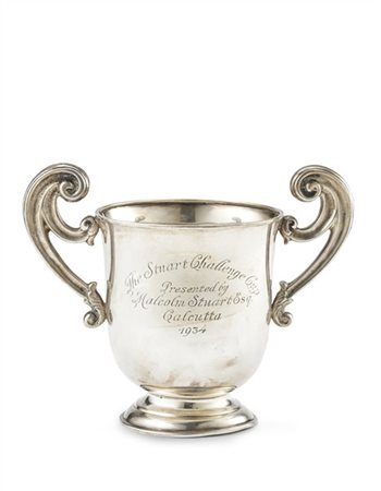 Coppa biansata in argento "The Stuart Challenge Cup Presented by Malcom Stuart
