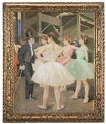 Arnaldo Ferraguti * "Dietro le quinte" 
tecnica mista su cartone (cm 68x53,5)
fi