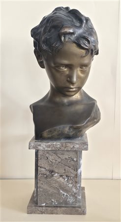 Busto fanciullo in bronzo 