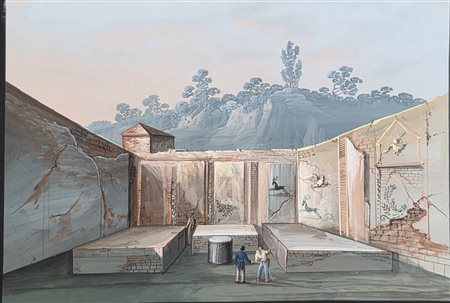 Pompei scavi,Triclinio per il banchetto funebre
