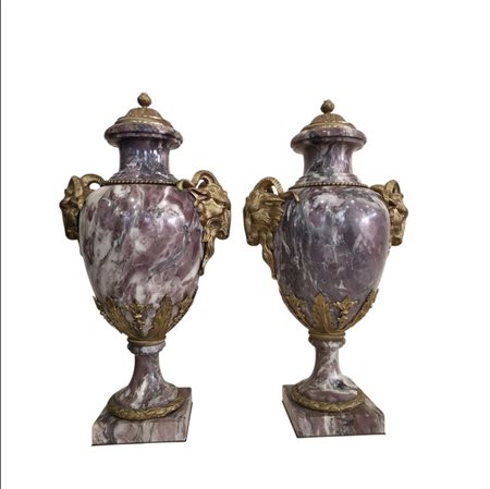 Coppia di vasi cassolette Napoleone III 