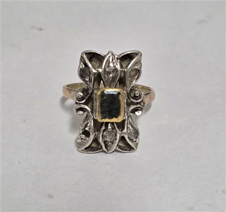 Anello vintage in oro e pietre