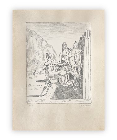 GIORGIO DE CHIRICO (1888-1978) - La famiglia dei Centauri, 1973