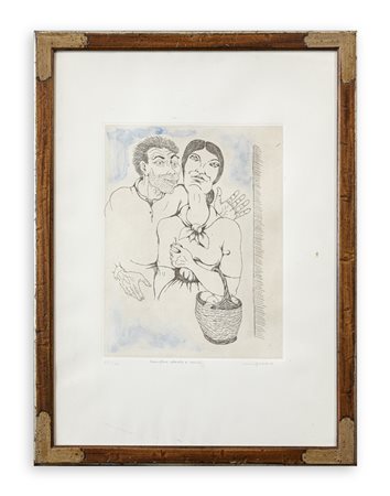 GIUSEPPE MIGNECO (1908-1997) - Contadini, 1981
