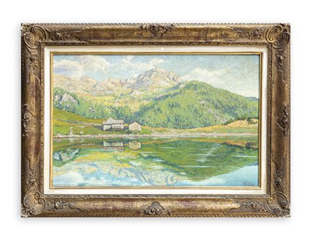 GAETANO FRIGERI (1903-1973) - Il laghetto di Chamois - Aosta, 1966