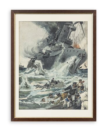 AUTORE INDECIFRATO - La corazzata tedesca