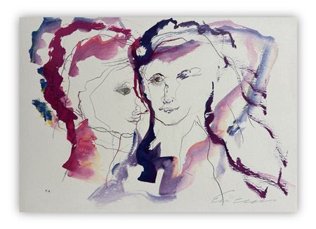 ERNESTO TRECCANI (1920-2009) - Senza Titolo (Volti)